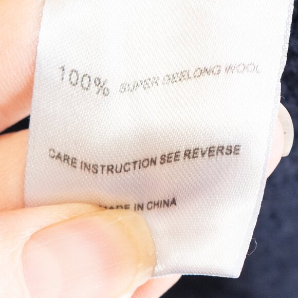 Sid Mashburn Sweater Cardigan Shawl Collar Geelong Wool Navy Blue Academia - Picture 8 of 12